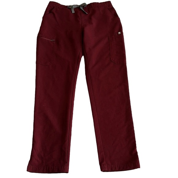 Figs Technical Collection Scrub Pants, Size S, Burgundy - Picture 1 of 9